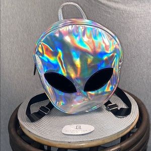 Hot Topic Holographic Medium Sized Alien Backpack